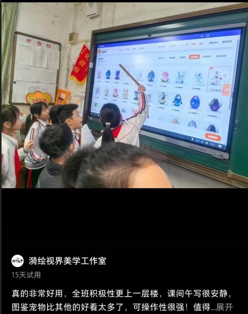 老师评价：真的非常好用，全班积极性更上一层楼，课间午写很安静